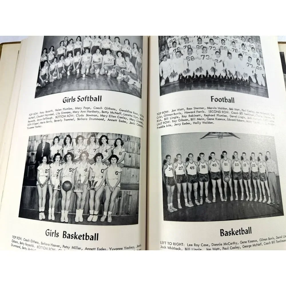 1955 Tiger Tales Tuttle High School Tuttle Oklahoma OK Yearbook Hardcover